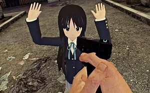 VRChat轻音少女K-ON!!VR在加油站发现劫匪 虚拟现实 - VR「猎奇游戏体验」