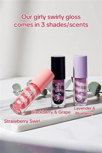 Meet our Girly Swirly Candy Gloss — swirled, shiny, and totally addictive ✨ Warning: once you try it, you’ll want every shade 💋🍭 Available Shades & Scents: • Pink Black – Blackberry & Grape scented • Lavender Blueberry – Lavender & Blueberry scented • Sweeatheart – Strawberry scented Launching this week link in bio #StaySwirlyGirly #GirlyPopCosmetics #CandyGloss #BeautyLaunch #girlyswirlygloss