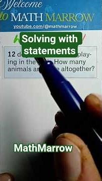 How to solve word problems with statements @MathMarrow