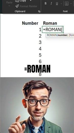 ROMAN NUMBERS #excelshortcuts #microsoft #excel #studentlife