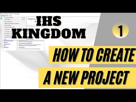 Create a new Project | IHS Kingdom Software