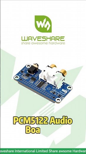 PCM5122 DAC Audio Board,Premium DAC for Clear Audio,32bit Resolution Playback#waveshare #raspberrypi