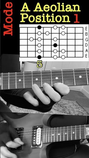 A aeolian mode guitar lesson #musictheory #scales #aeolianmode