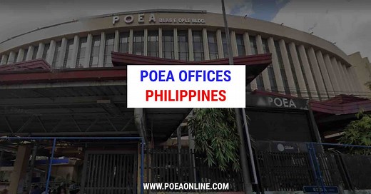 List of POEA Offices in the Philippines