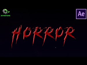 Blood Dripping liquid Text Animation - After Effects Tutorial | Horror Title Animation | No Plugins