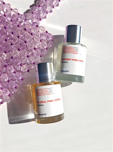 Dossier Perfume: Floral Pink Pepper vs. Woody Hyacinth