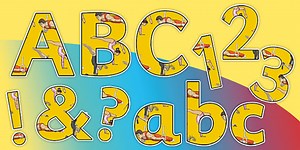 Artistic Gymnastics Display Letters and Numbers Pack