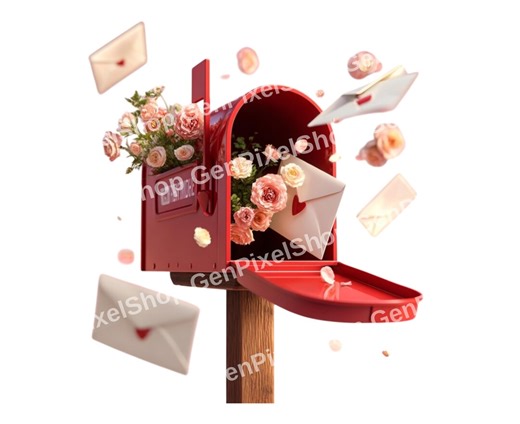 20 Valentine's Day Mailbox Clipart Png/300dpi,digital Clipart,watercolor Clipart,high-quality Png,printable Clipart, Digital Download - Etsy
