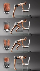 4 Chair Exercises for Belly Fat Loss💪💥 | DEMIC