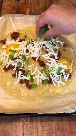 Rice Paper Part 17 | Crispy Breakfast Pizza (No Dough!) Made in Air Fryer 🔥 Recipe⬇️ Crispy edges, soft chewy center, and loaded with eggs, chorizo, and melty cheese… this might be my favorite one yet. Save this for your next easy breakfast idea! Ingredients * 2 rice paper sheets * 1 egg (for egg wash) * 2 eggs * 1/4 cup cooked chorizo * 1/3 cup shredded cheese (mozzarella, cheddar, or pepper jack) * 1 scallion, chopped * Salt & pepper * Oil spray Instructions 1. Beat 1 egg in a bowl. Quickly d