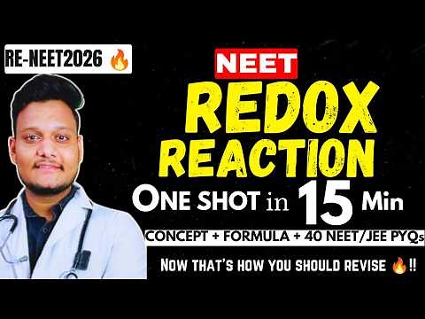REDOX REACTION ONE SHOT in 15 Minute 🔥 || All Concepts, Tricks & PYQs || Class 11 || NEET/JEE
