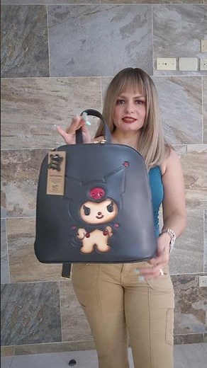 🖤 Mochila Artesanal Kuromi Negra para Mujer | Diseño Único y Original