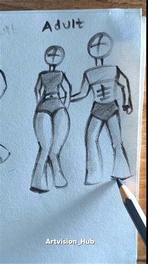 How I draw EASY body tutorial✏️ #drawing #tutorial #howtodraw #sketch #art #shorts