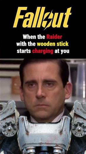 Power Armor vs Raider With a Stick 💀