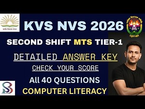MOST IMPORTANT COMPUTER LITERACY QUESTIONS FROM SECOND SHIFT KVS NVS TIER-1 EXAM|| MTS PAPER SOLVE||