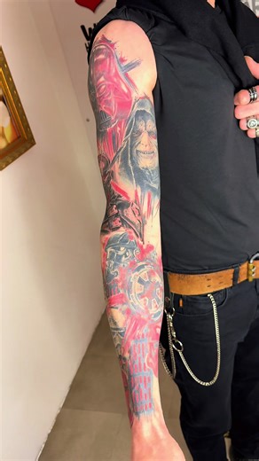 Star Wars Sleeve Tattoo by Kitty Ink