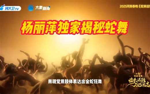杨丽萍+河南台=网友：终于get到金蛇狂舞