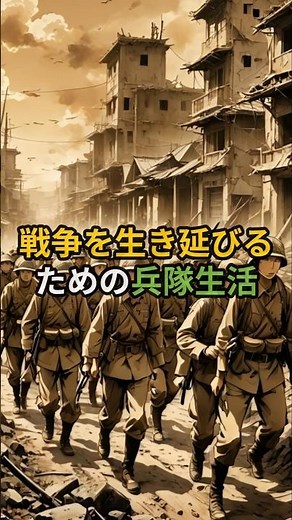 「戦争を生き延びるための兵隊生活。#戦時中 #兵隊の生活 #戦争の現実 #生き延びる知恵 #日本史 #歴史ショート #歴史豆知識 #昭和史 #戦争体験 #雑学解説