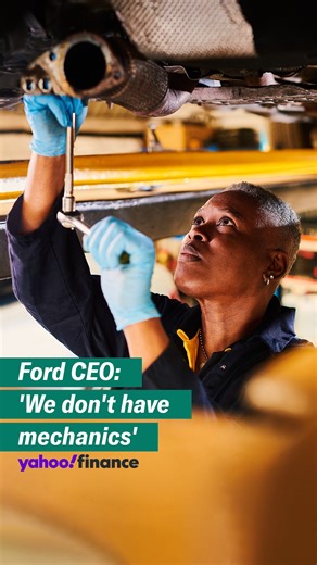 6M views · 56K reactions | Ford CEO Jim Farley there might not be enough skilled workers to service a spike in demand, and the company currently has about 6,000 bays in its dealerships with no technician. | Yahoo Finance | Facebook
