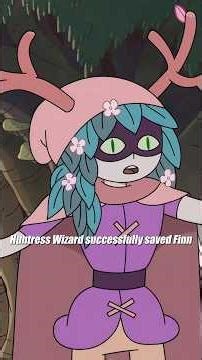 Why did Huntress Wizard emerge from Finn's back? This is key to her saving Finn. #adventuretime