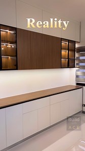 A Dining room cabinet perspective. From expectation to reality. #buildwithace #diningroomdecor #diningroom #cabinets #pvcboard #homedecor #modularcabinet | Build with ACE