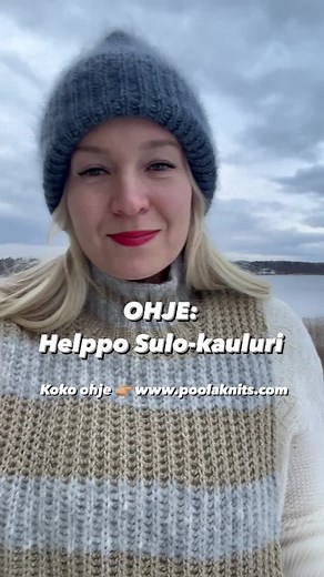 Neulotaan helppo Sulo-kauluri, josta löytyy 3 kokoa lapsesta aikuisiin. 🧶 Sulon koko ohje ja tarkemmat infot (mitat, langat jne.) löytyy 👉🏼 www.poolaknits.com Käytin tässä omassa versiossani kolmea eri jämälankaa, eli tämä projekti sopii hyvin myös jämien hyödyntämiseen. 👍🏼 Sulon etuosaan neulotaan muhkeaa patenttineuletta ja takaosaan siististi sileää. Pääntien voi tehdä ”yksinkertaisena” kuten mulla (koska jämälankakin loppui lopulta 😅) tai kaksinkertaiseksi taitettavana - valitse itse! 