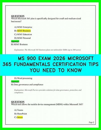 MS-900 Exam 2026 Microsoft 365 Fundamentals Certification – Complete Tips & Everything