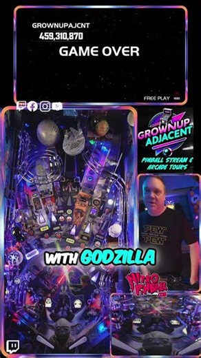 Godzilla Pinball: Maser Cannon, Ramps & Epic Sound Design! #shorts