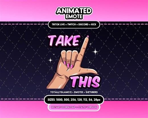 Animated   Static Take This L Emote | Twitch, Discord, Tiktok | Digital Download - Etsy