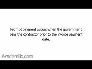 What is prompt payment?