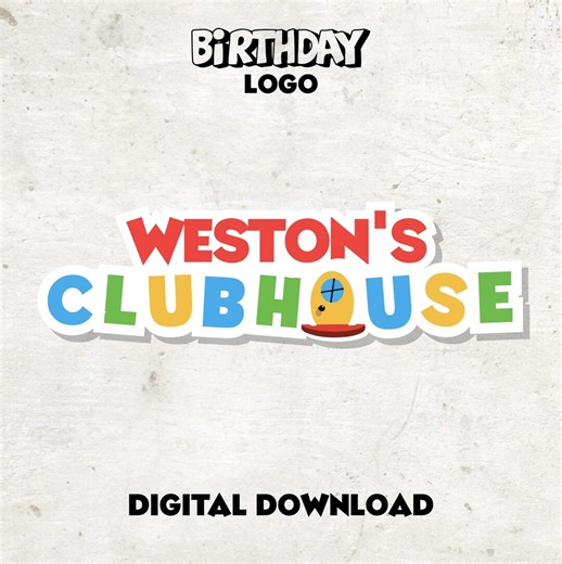 Mouse Clubhouse Birthday Logo, Printable Mickey Party Sign (PNG/PDF Digital Download) - Etsy