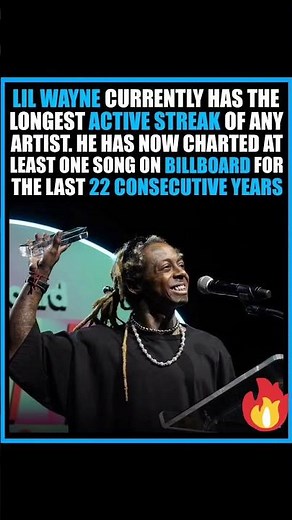 22 YEARS NON-STOP! Lil Wayne's INSANE Billboard Streak Will Blow Your Mind! #lilwayne #shorts