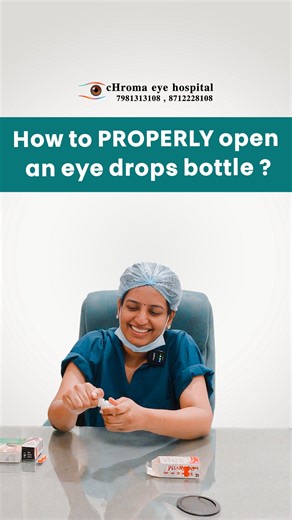 Dr Vishnu Deepthi MBBS,MS, FIMR, FMRF | Opening an eye-drops bottle looks simple… but most people do it wrong! Here’s how to open it the right way without contaminating the tip,... | Instagram