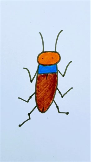 how to draw bug easy step by step drawing for kids #drawing #howtodraw #shortvideo #art