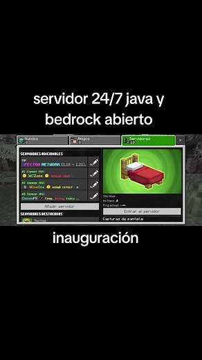 Servidor Minecraft 24 horas: Inauguración del servidor