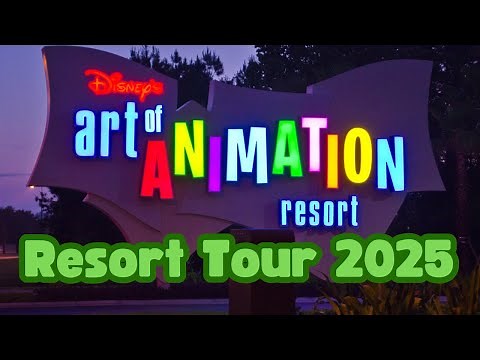 Disney’s Art of Animation Nighttime Walkthrough and Resort Tour in 4K|Walt Disney World March 2025