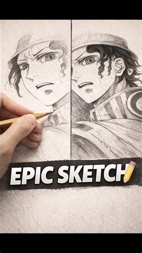 Easy Muzan sketch from Demon slayer 💯🙂