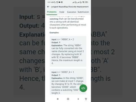 DSA Coding challenge: Longest repeating character replacement