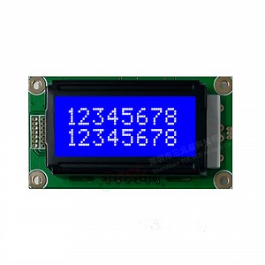 [Hot Item] Monochrome 0802 LCD Panel 8-Bit Paralle Stn Blue 14 Pin 8*2 Display Module