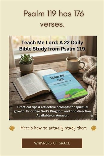 "Psalm 119 Study Guide | 22-Day guided bible study and prayer journal | TEACH ME LORD