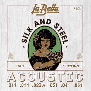 La Bella 710L Silk and Steel Acoustic Guitar Strings - Light