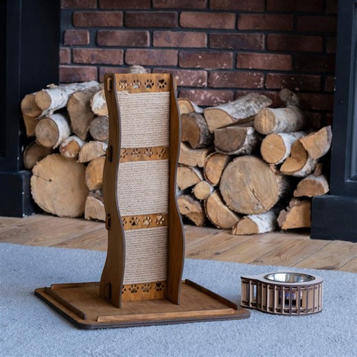 Cat Scratching Post Tall, Vertical Scratcher, Cat Scratching Post Pet Furniture, Cat Scratcher Post, Zig Zag Scratcher, Cat Scratching Toy - Etsy