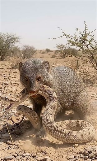 Mongoose vs Rattle Snake #wildlife #wildlifeentertainment #africananimal