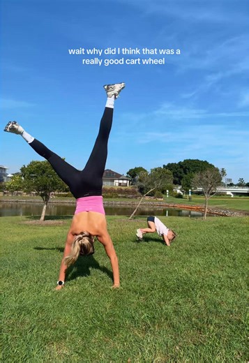 Hilarious Cartwheel Fails by Funny Moms
