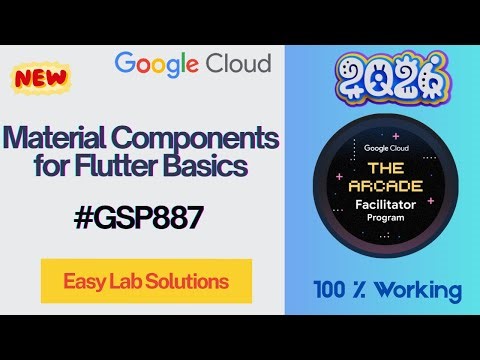 Material Components for Flutter Basics | #GSP887 #qwiklabsarcade2026