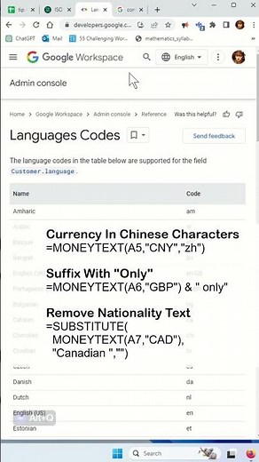 Convert Number into Foreign Words using Google Sheets - Excel Tips and Tricks #shorts #fyp
