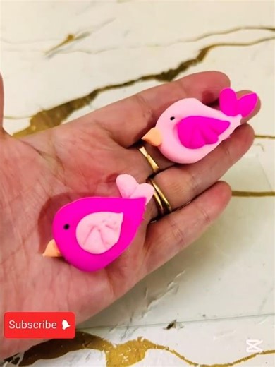 How to make bird with clay🐦 #diy #artandcraft #creativeclayideas #music #birds #ytshorts #viral