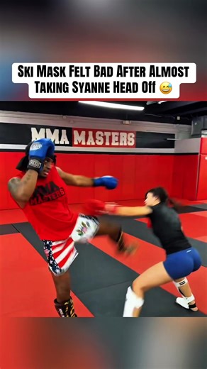 Syanne and ski mask the slump god sparring mma #skimasktheslumpgod #viral #ski