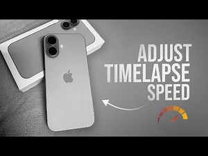 How to Adjust Time Lapse Speed on iPhone (tutorial)