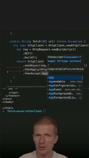 Asynchronously Fetching Content with HttpClient #java #shorts #coding #airhacks